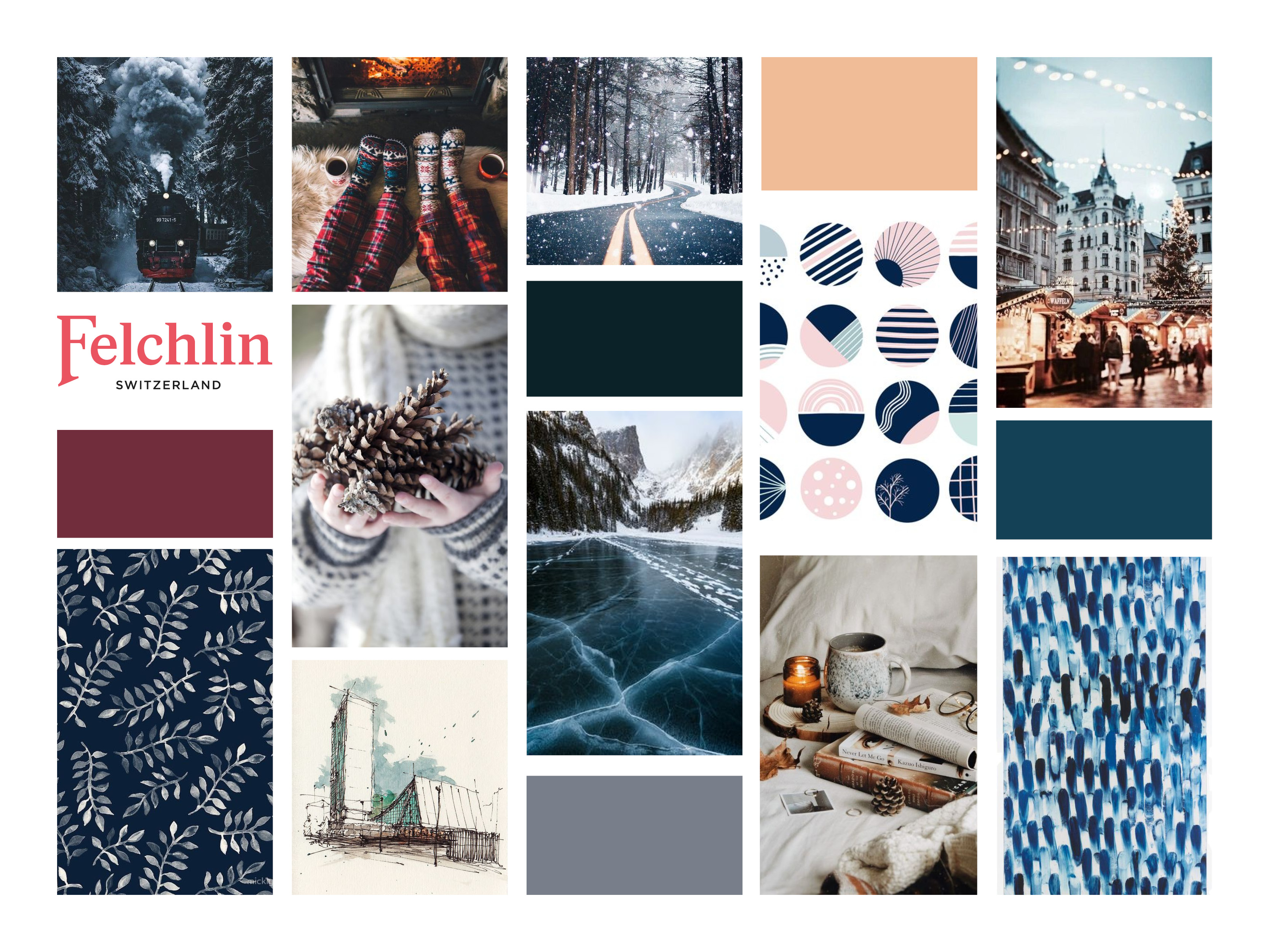 Moodboard für die Schokoladenverpackung